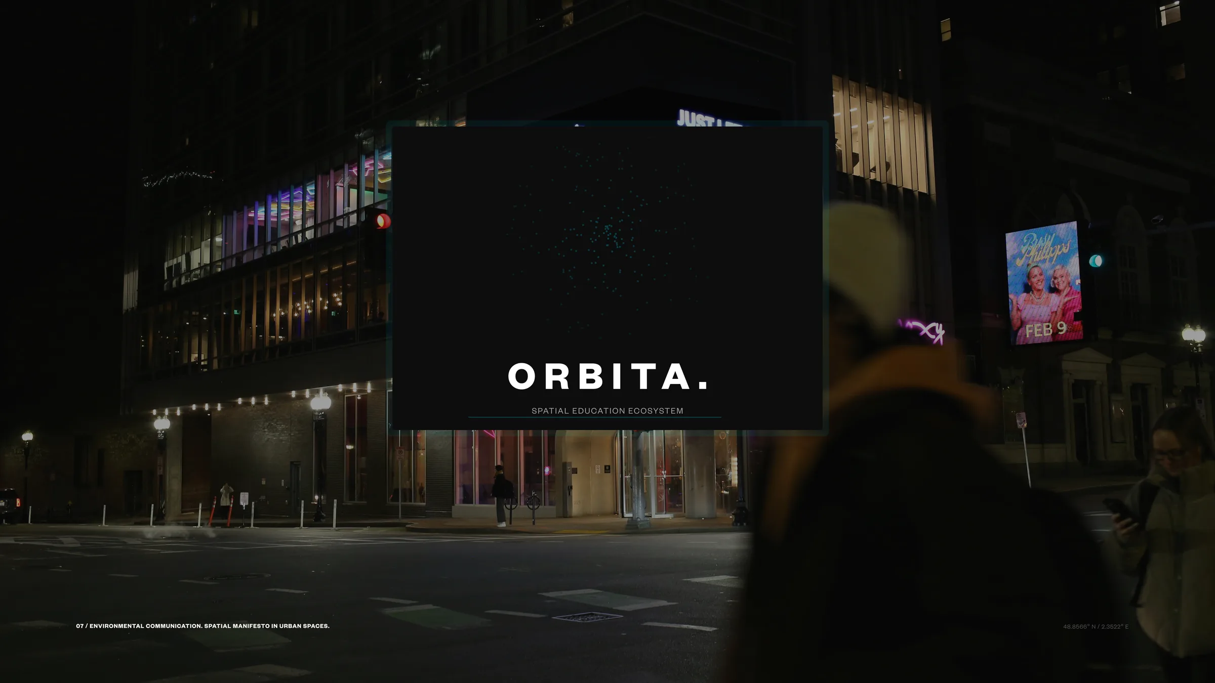 ORBITA — billboard installation in an urban environment