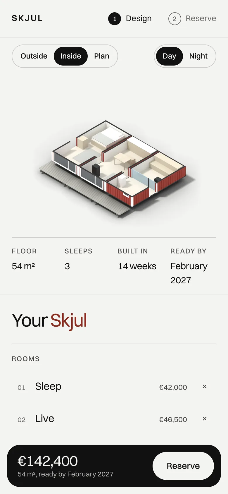 SKJUL on the phone, inside