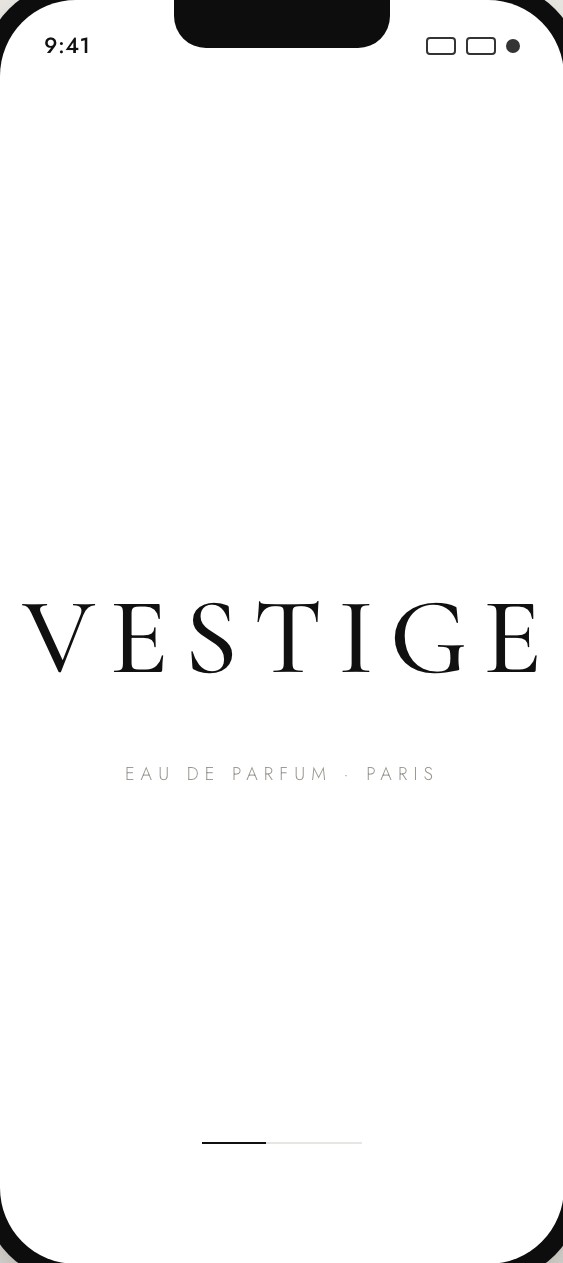 VESTIGE app — splash
